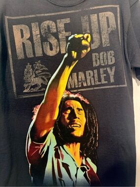 'Rise Up' Bob Marley Black Graphic T‑Shirt